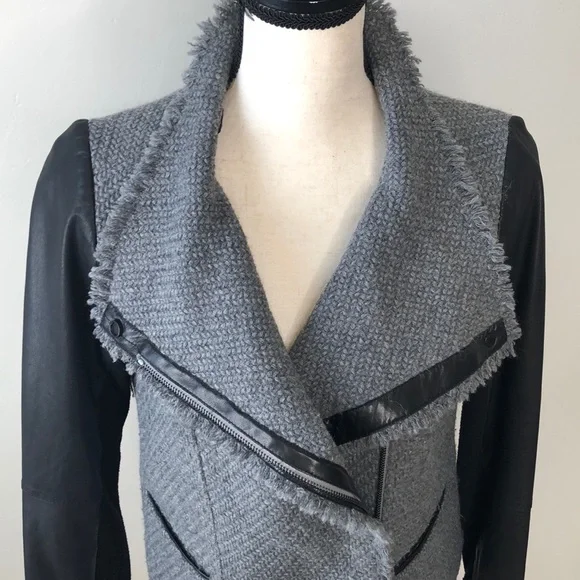 Vince Tweed and Leather jacket - Picture 7 of 13